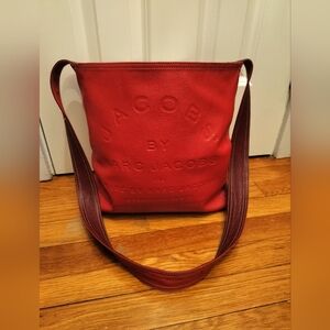 Marc By Marc Jacobs Red Leather Tote Bag Shoulder